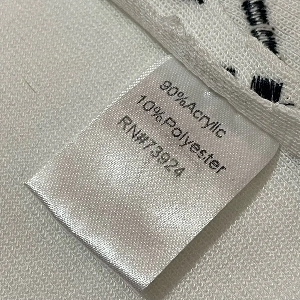 Ming Wang Embroidered Knit Cardigan Jacket - White - Small - Picture 15 of 16